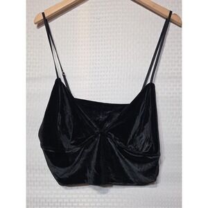 Victoria's Secret Black Velvet Bralette Adjustable Straps Size XXLSoft Comfort